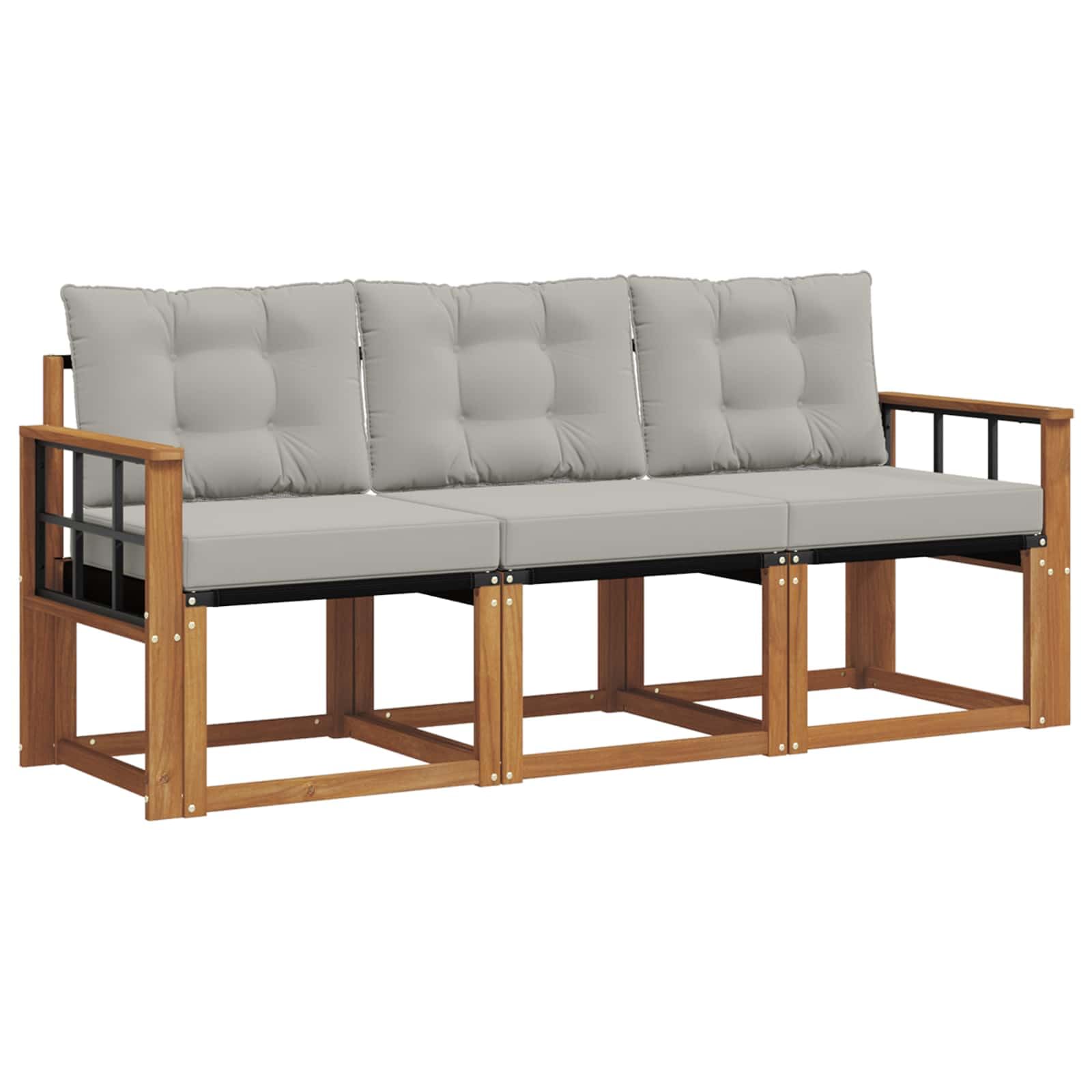 Salon de jardin modulaire en acacia et textilène, l'alliance du design et de la durabilité