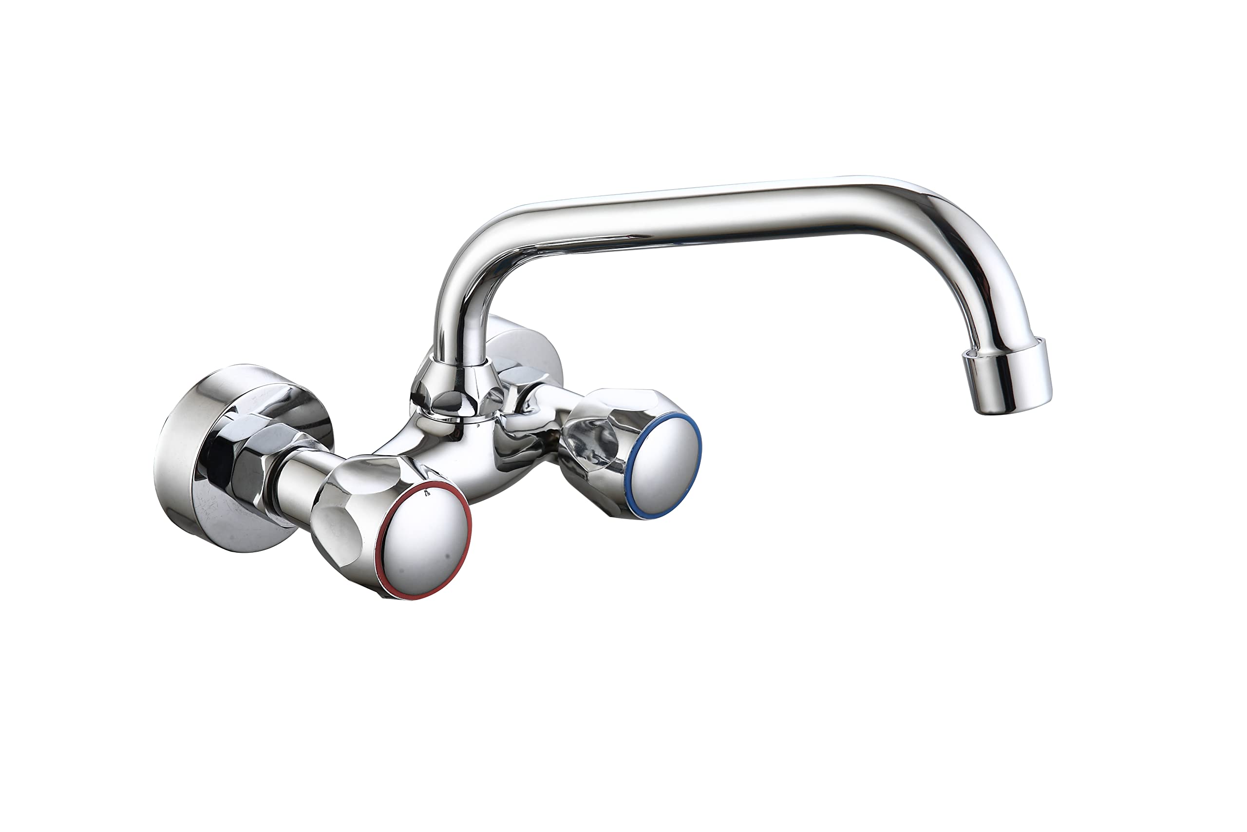 Dp Griferia Silver Dp Bath Sauco – Wall Mounted Battery Sink Tap (Kitchen Tap) For 15 Cm Sink,