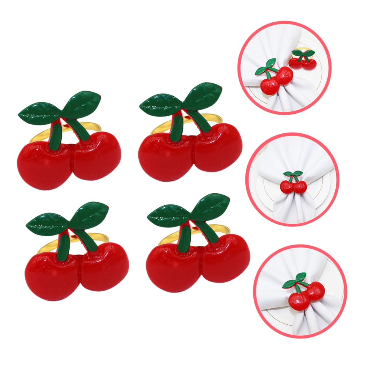 PRETYZOOM 16 Pz Fibbia Tovagliolo Portatovaglioli Natalizi Portatovaglioli Per Tavoli Da Festa Fermaglio Per Tovaglioli Da Festa Moderni Frutta Lega
