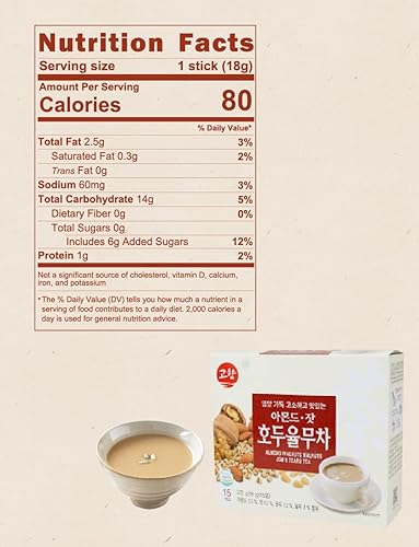 Miniatura 2 de Adderenity KOREAN Té tradicional Almendra Pinenuts Nueces Job's Tears Tea (0.63 oz x 15 bolsitas de té) - GOHYANG
