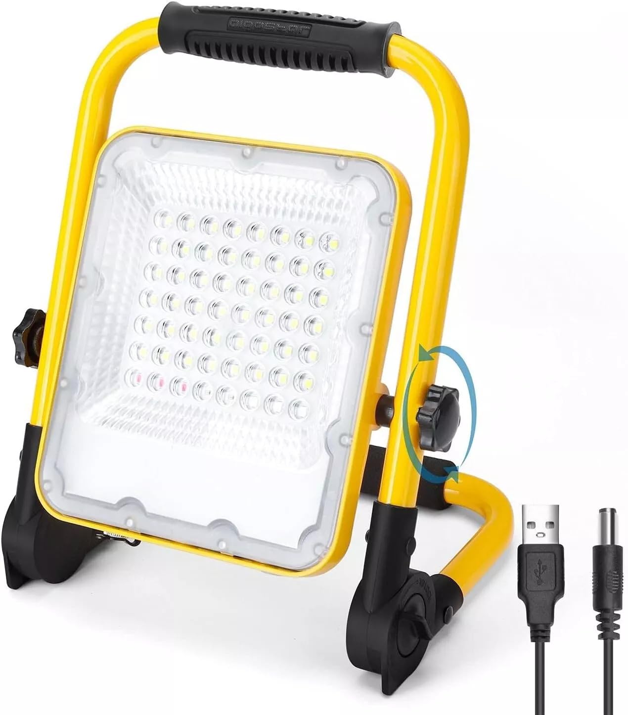 FARO LED RICARICABILE 200WATT FARETTO BATTERIE LUCE FREDDA REGOLABILE