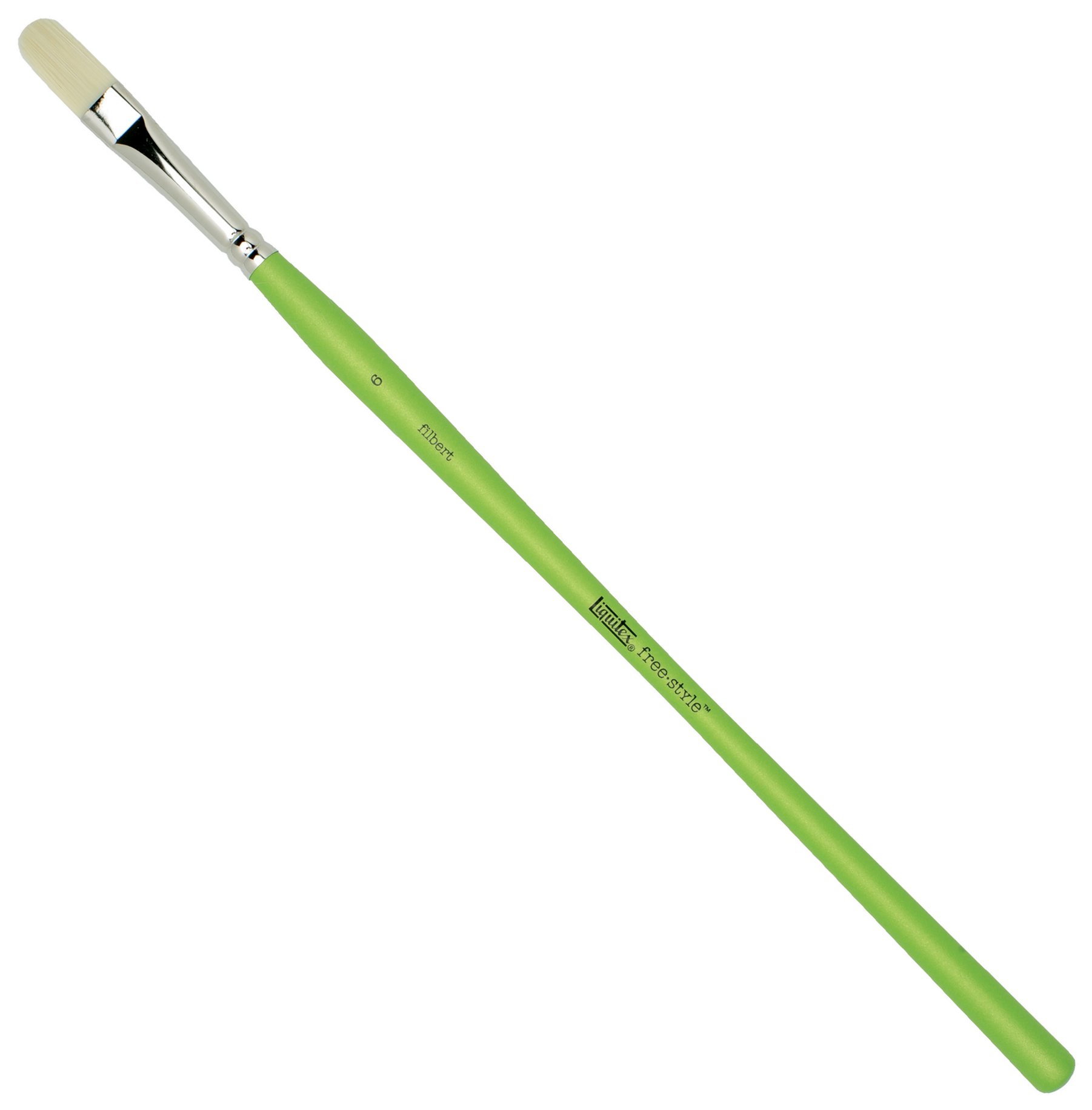 Liquitex 1300406 Free Style Künstler - Pinsel, langlebig und formstabil aus hochwertigen synthetischen Faser für volle Kontrolle beim Farbauftrag -Filbertpinsel - Nr. 6