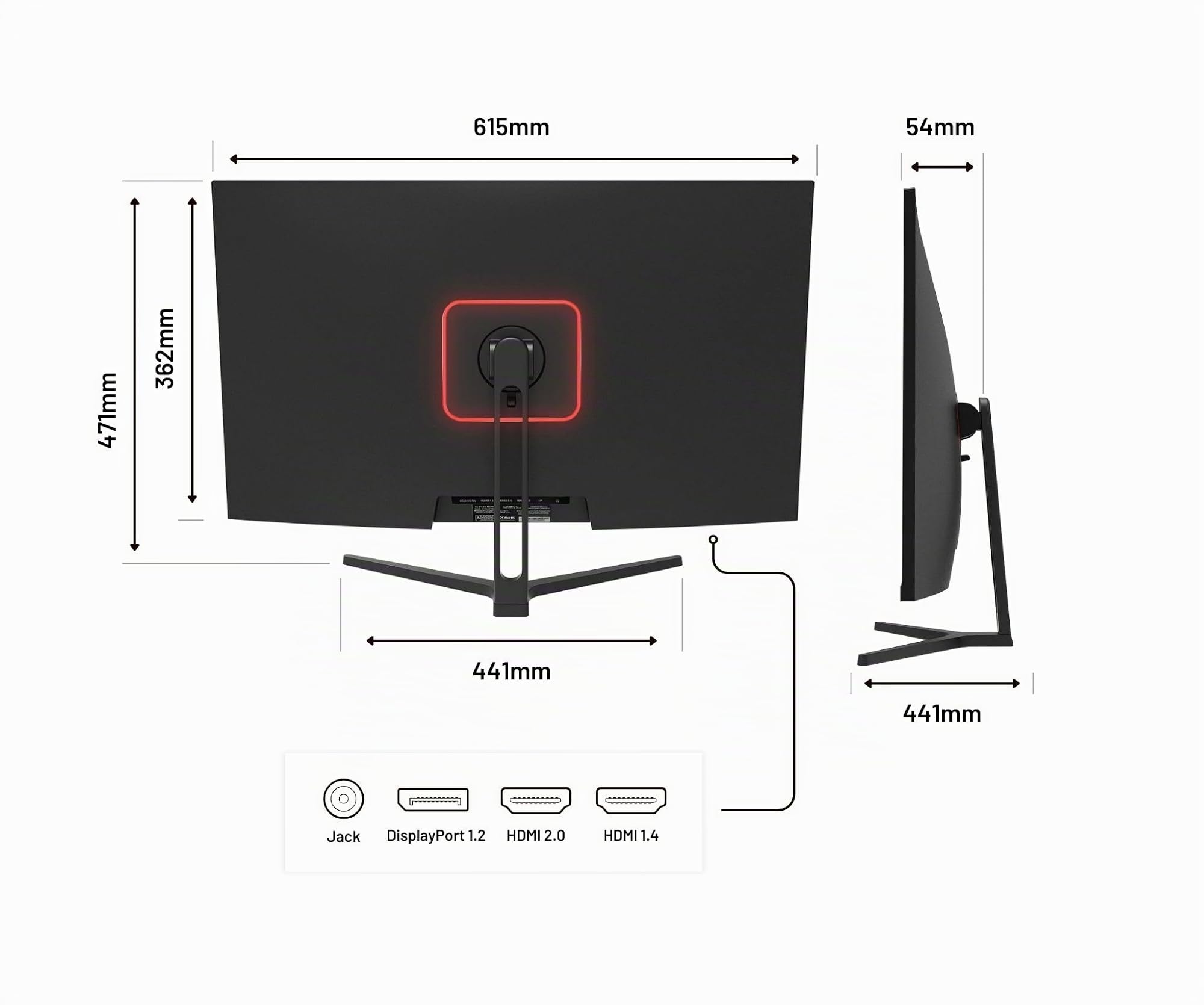 JapanNext Monitor 31.5" VA 4K UHD (3840x2160) | Tecnología HDR | Inclinación Ajustable Altavoces Integrados Compatibilidad VESA | G-Sync/FreeSync | Garantía de 3 años | JN-V315UHDR | Tecnología HDR | Inclinación Ajustable Altavoces Integrados Compatibilid
