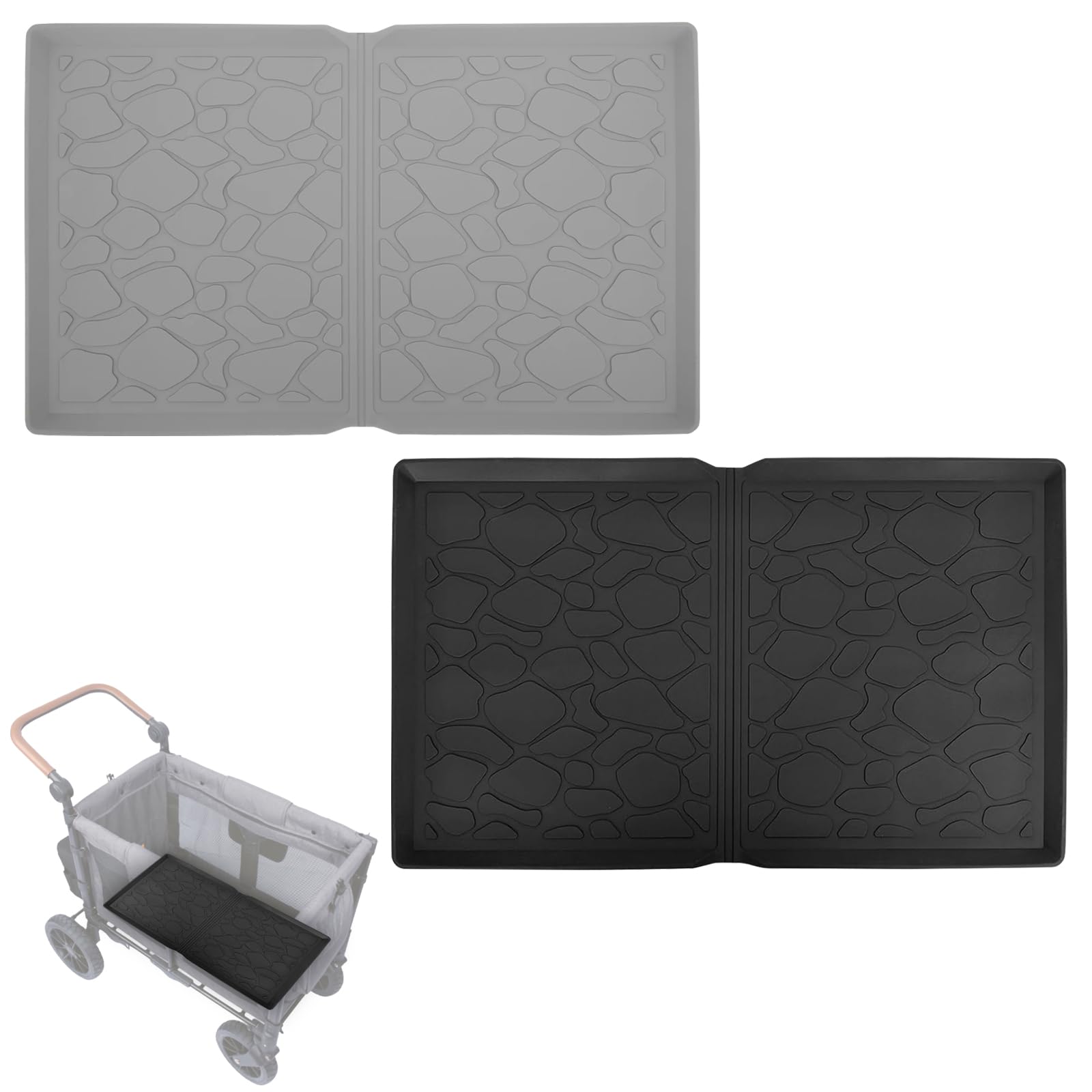 Tapis de sol en silicone pour les balades en poussette sans craindre le sable ni la boue