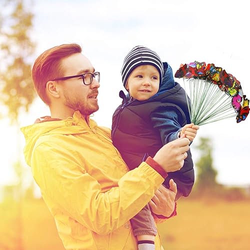 Miniatura 5 de VGOODALL - Juego de 50 estacas luminosas de mariposa y de libélula adorno de jardín impermeable para decorar interior y exterior de hogar patios