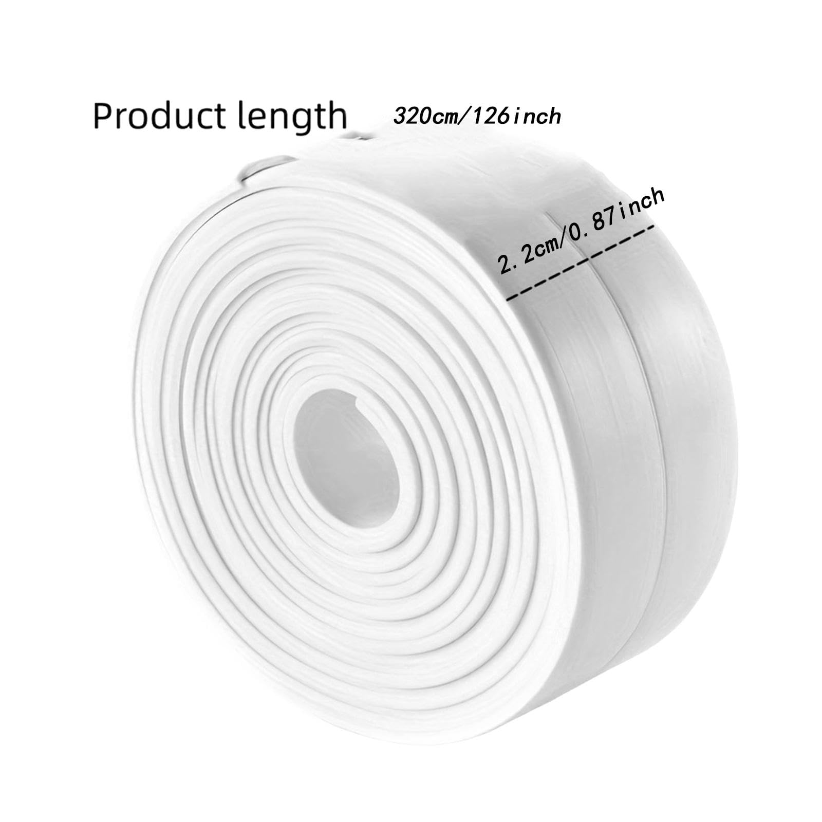 2 Cintas de Sellado Impermeables, Tira Selladora de Calafateo, Práctico Protector de Bordes Multiusos, Tira de Calafateo para Encimera de Cocina, Colo, 4 Piezas