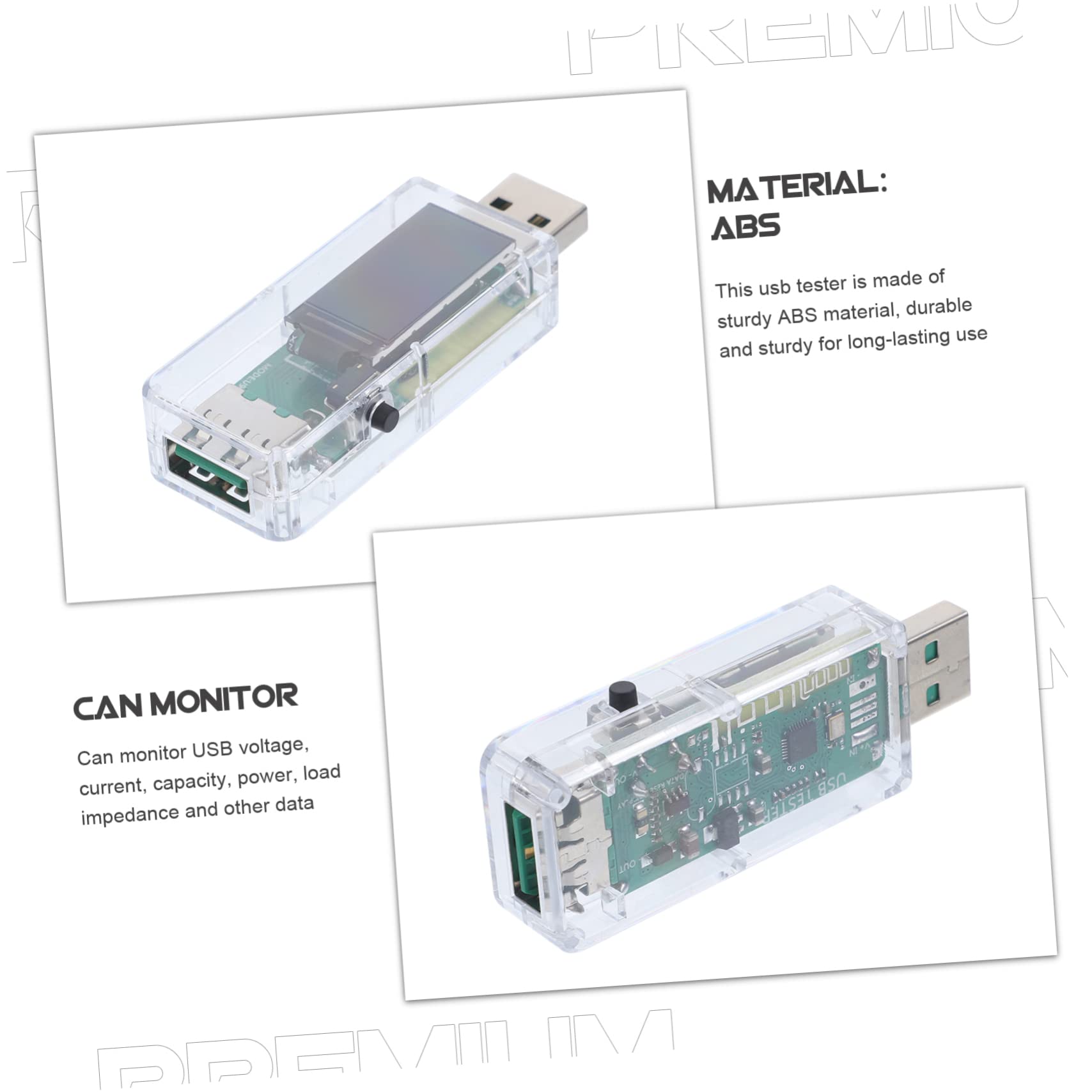 UKCOCO 5stücke Usb Tester Mit Farb-lcd-display Messgerät Für Spannung Strom Und Kapazität Für Handy-ladegeräte Laptops Und Powerbanks