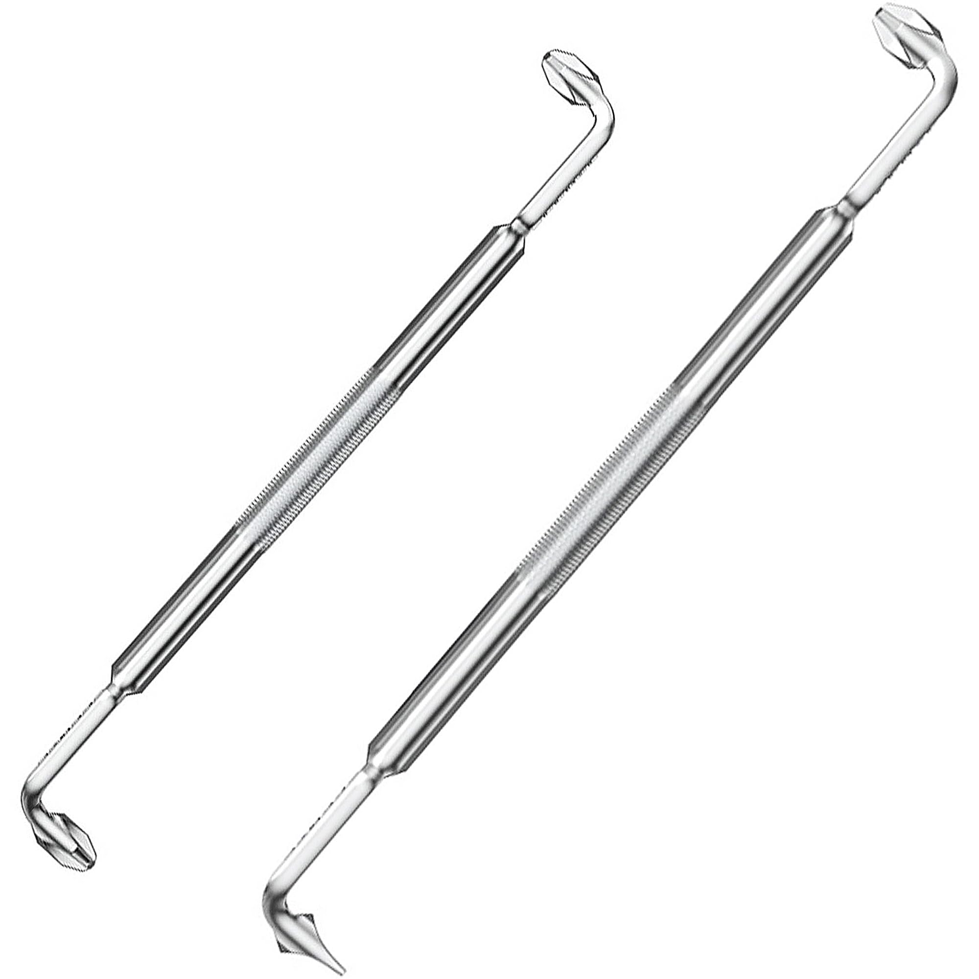 175 mm Allen Key Slotted Phillips Angle Screwdriver + 130 mm Cross Slotted Screwdriver 90 Degree Z Type Double Head Offset Magnetic Screwdriver for Tight Places