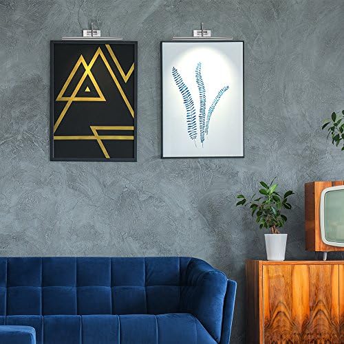 Pair of - Adjustable Twin Picture Wall Lights in A Satin Nickel Finish