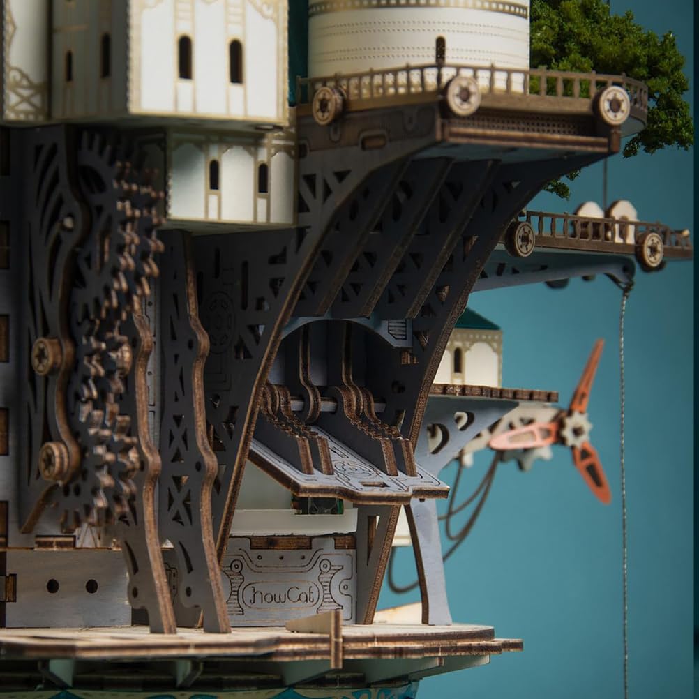 Drewniane puzzle 3D dla dorosłych, 863 elementy Drewniane puzzle 3D Zestawy do budowy fantastycznego zamku, drewniane rękodzieło DIY Fajne zabawki dla mężczyzn i kobiet
