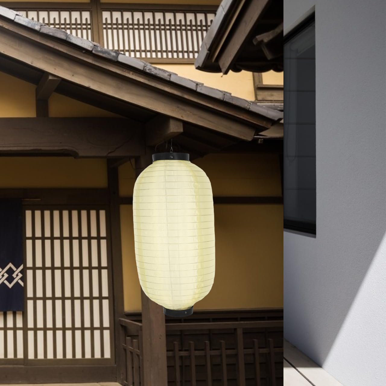 Japanese Waterproof Lantern Foldable Silk Hanging Light 18 Inch Red Decorative Lantern for Outdoor Party Wedding Festival