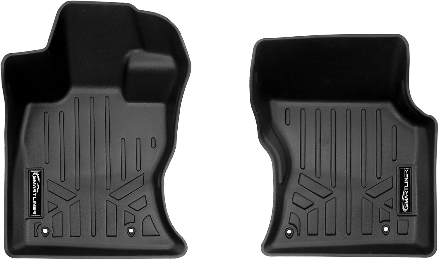 SMARTLINER Custom Fit All Weather 1st Row Floor Mat Liner Set Compatible with 2021-2026 Land Rover Range Rover Velar