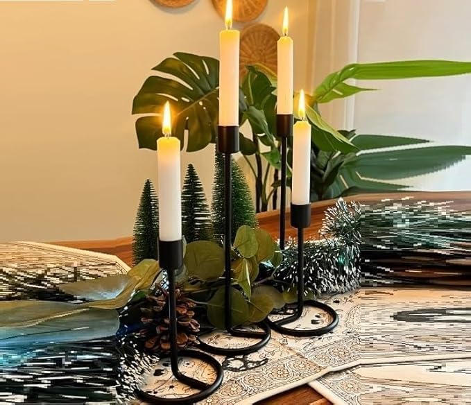 Tealight Candle Holder, Nordic Style, Decorative Candlestick Stand, Single Head, Set of 2, for Office, Living Room, Bedroom, Dining Room-image-26