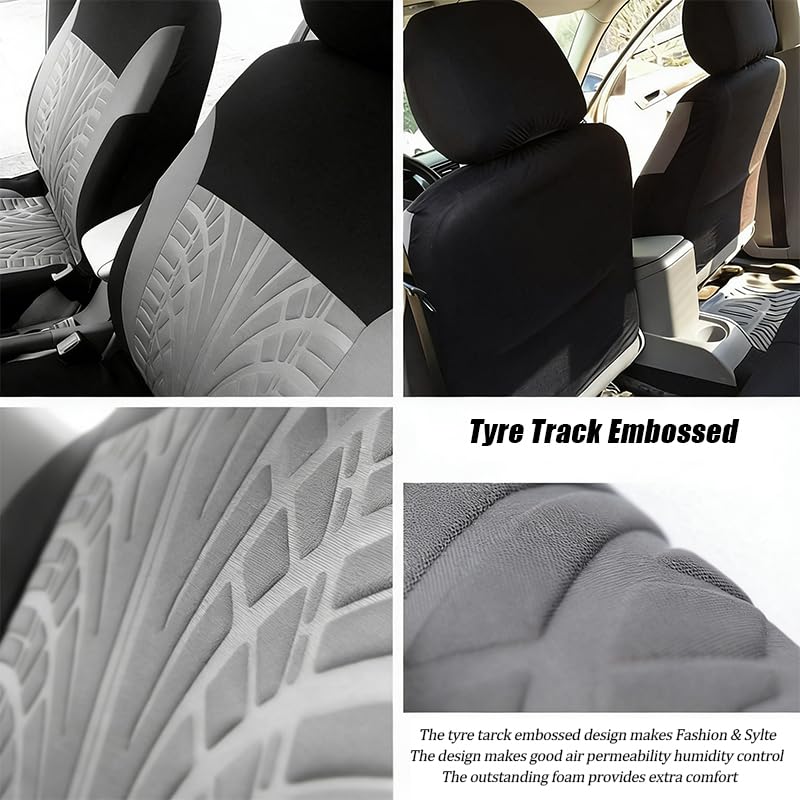 Housse de Siège de Voiture pour Toyota Yaris/Yaris Cross 2023 2024 2025 2026, Couvre Sieges pour Avant et Arrière, Siège Auto Respirant Antidérapant, Accessoire de Siège Auto,B Grey