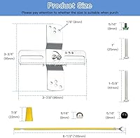 Vista 4 de Helunsi 2 juegos de soporte de montaje de lámpara, barra transversal universal de 4 pulgadas para iluminación, placa de montaje de ventilador