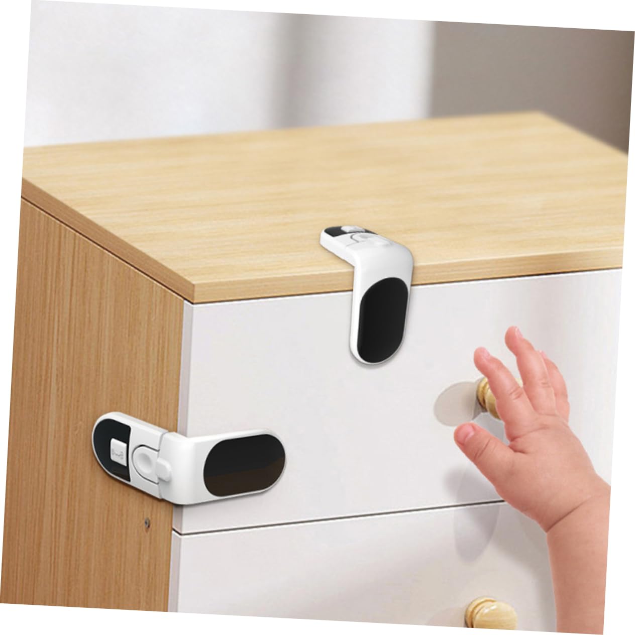 UPKOCH 20 Piezas Cerradura De Cajón Anti-Pellizco Cerraduras De Refrigerador Para Niños Cerraduras Para Cajones Gabinetes Gabinete Cerradura Infantil Cerradura De Seguridad Para