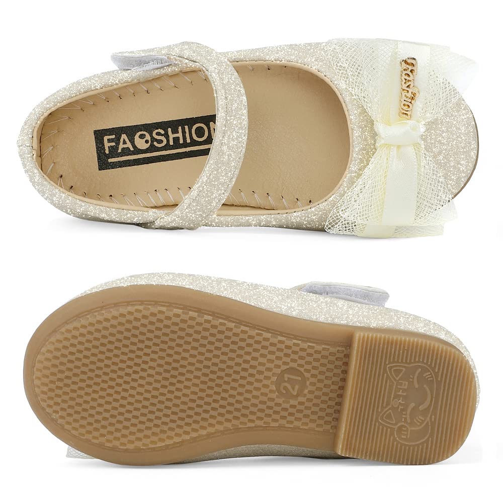 MK MATT KEELY Ballerine Princesse Glitter Shinning Fille Chaussure Mary Jane Bowknot 2-7 Ans Enfant