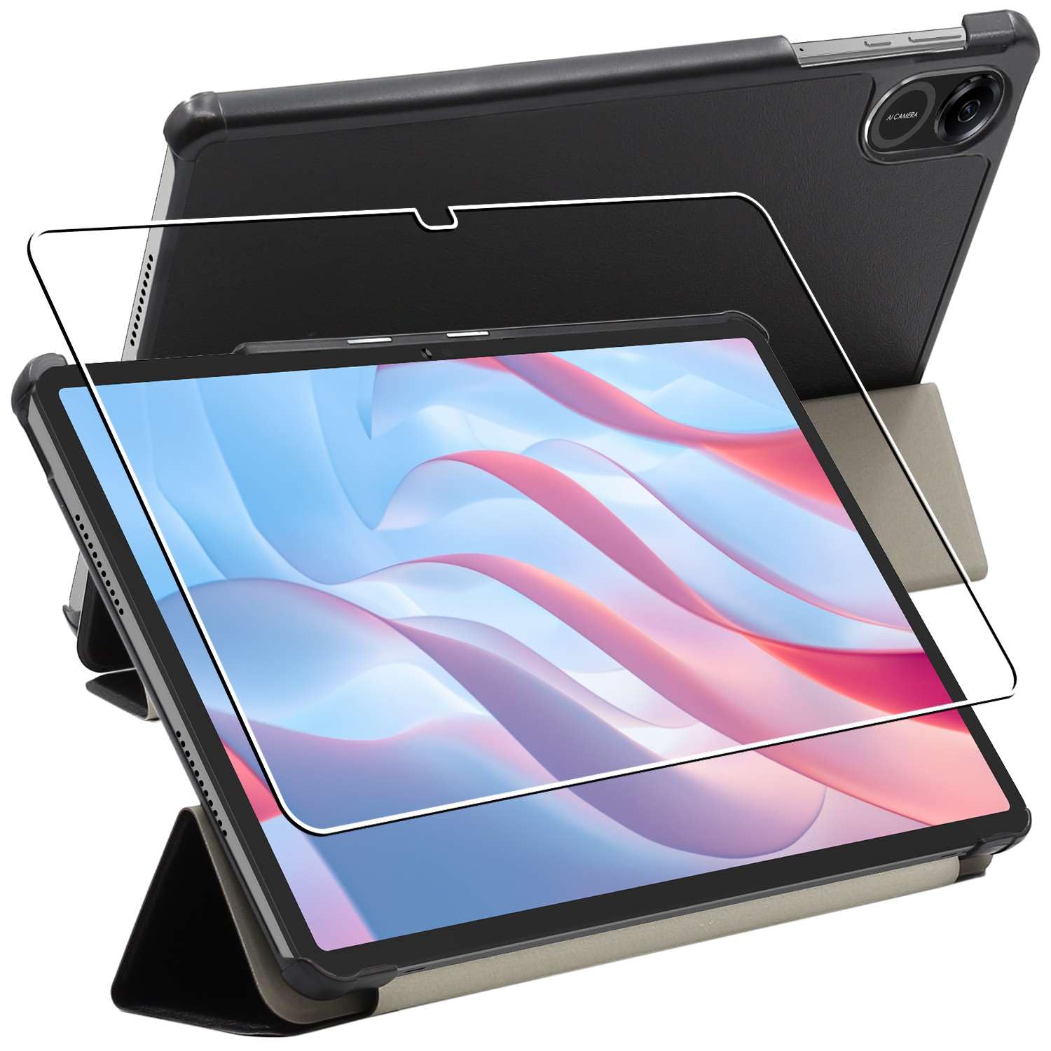 ebestStar - Cover per Huawei MatePad 11 (2021), Custodia Protezione Flip Magnetica, Slim Case Sottile Pelle PU, Nero