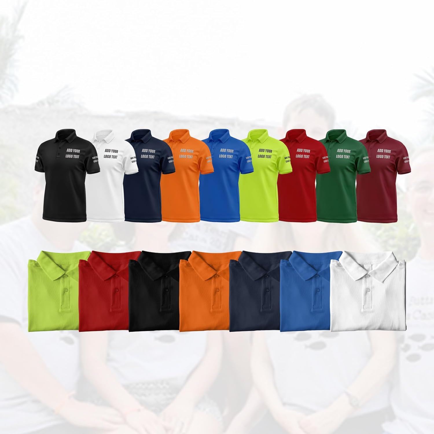 Custom Shirts, Custom Polo, Custom Polo Shirts for Men Personalized Golf Shirts Design Your Own Polos - Image 3