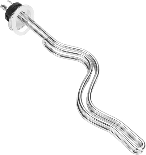 Miniatura 4 de DERNORD Calentador de agua de inmersión de acero inoxidable con elemento calefactor de ondulación de triple abrazadera de 240 V 4500 W con enchufe