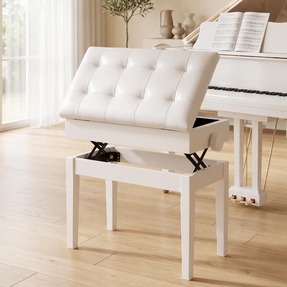 MAMIZO Banqueta Piano Regulable Altura 48-58 CM, Banco Piano