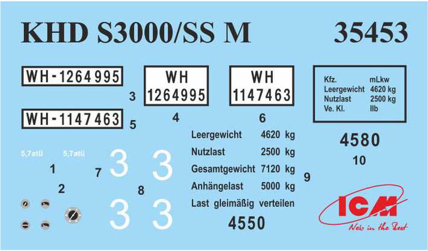 ICM 35453 Modellbausatz KHD S3000/SS M Maultier WWII German Semi-Tracked Truck