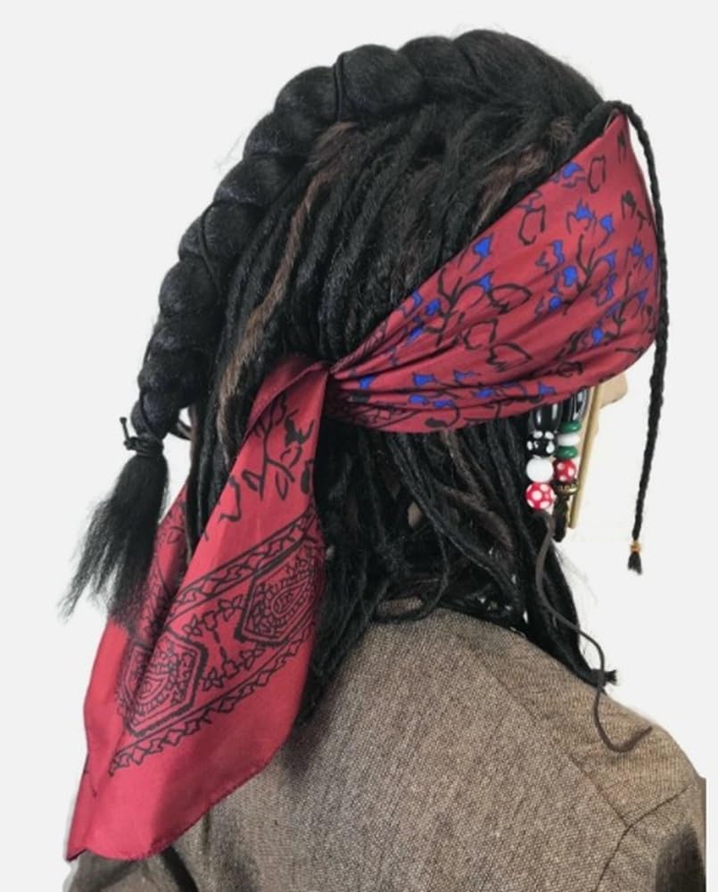 thecostumebase Fazzoletto da sciarpa bandana rosso esatto Jack Sparrow