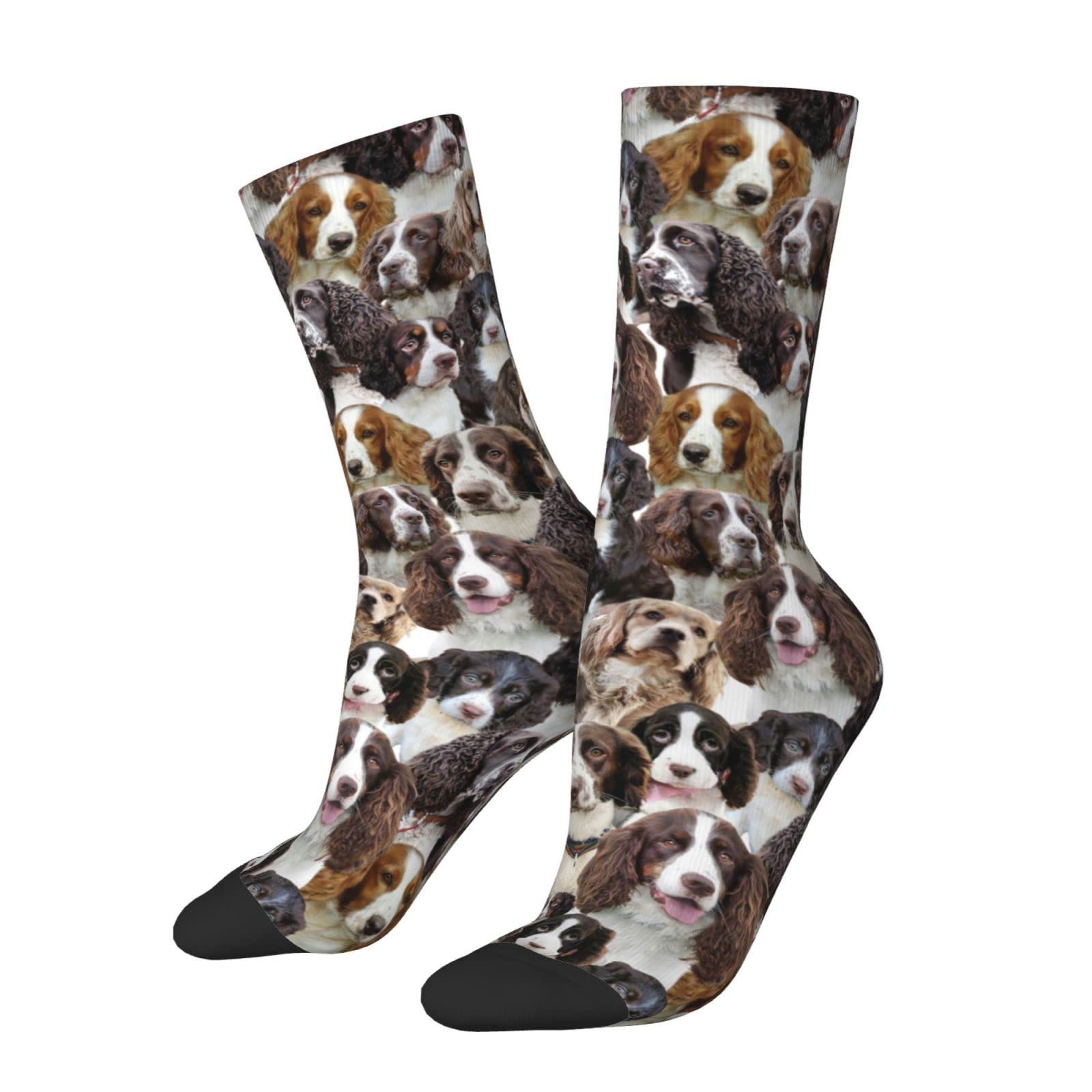 Smazdfxx Unisex As Pic English Springer Spaniel Socks For Women Men - Cute Puppy Crew Socks - Socks For Dog Lover, Mom