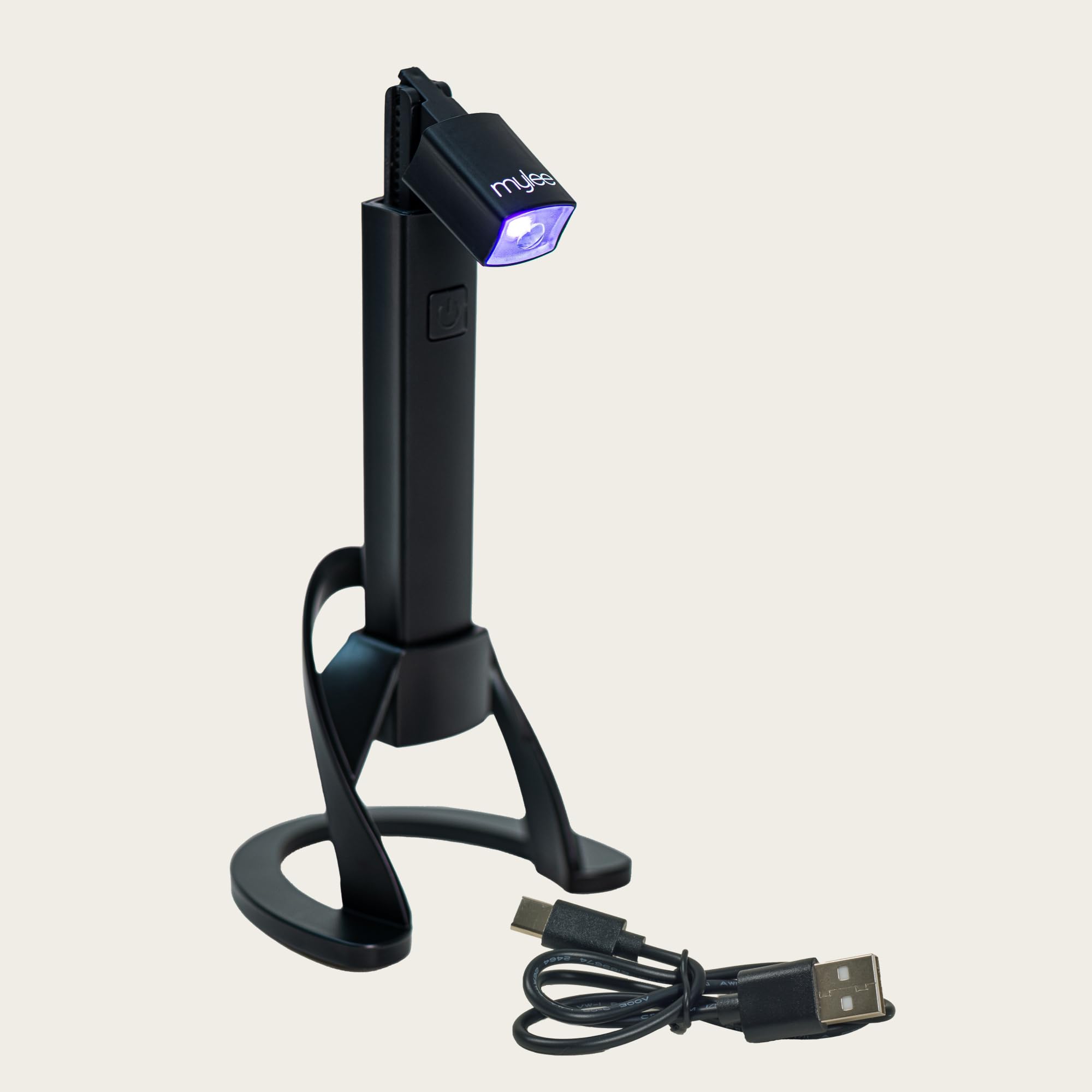 Mylee Torche LED Fix 'N' Flash : Lampe de poche pour la pose du vernis gel avec tête flexible, rechargeable par USB, utilisation mains libres - Usage à domicile, en déplacement et dans les salons