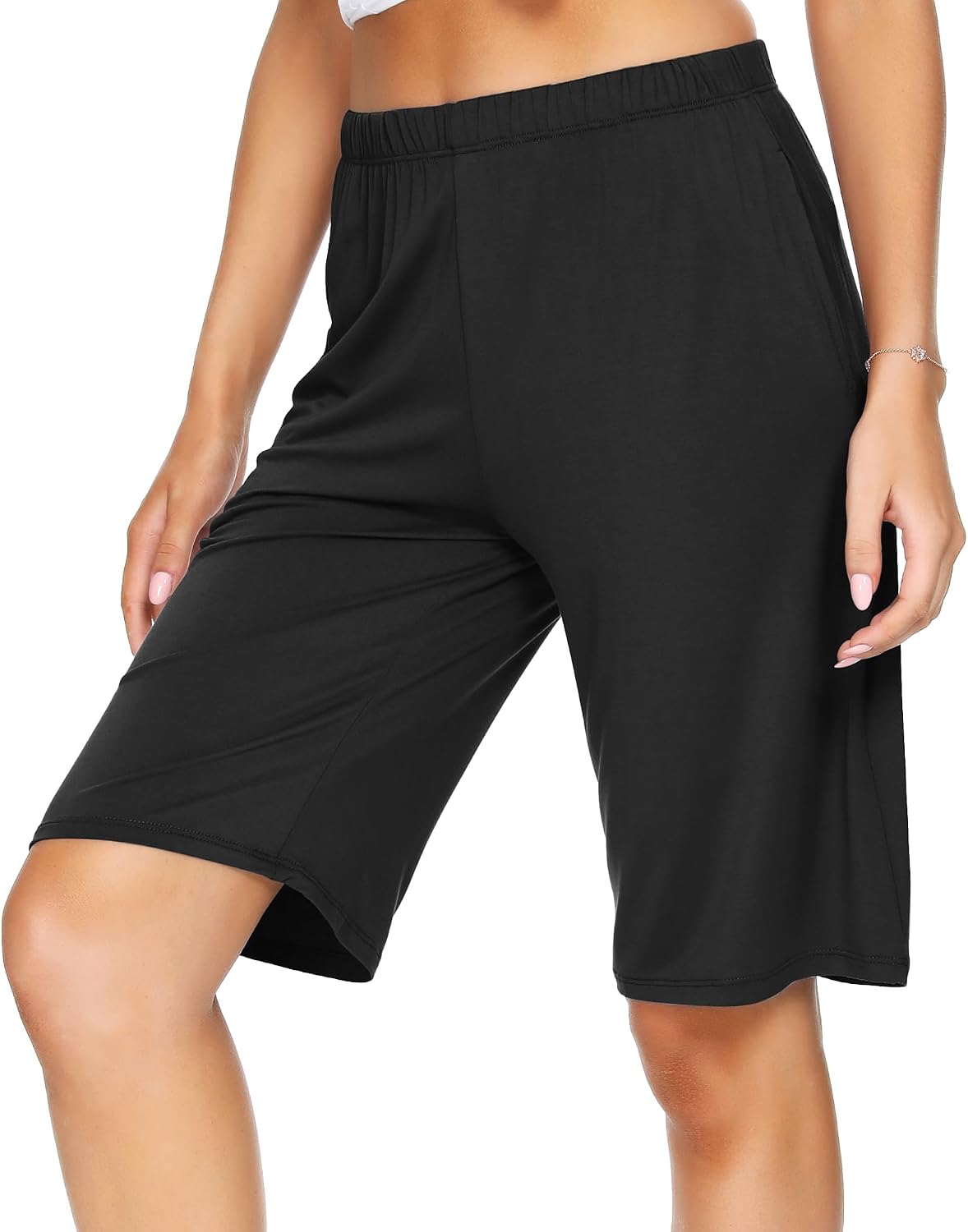 WiWi Viscose from Bamboo Soft Sleep Shorts for Women Pajama Bottoms Lounge Plus Size Lightweight Short Pants S-3X