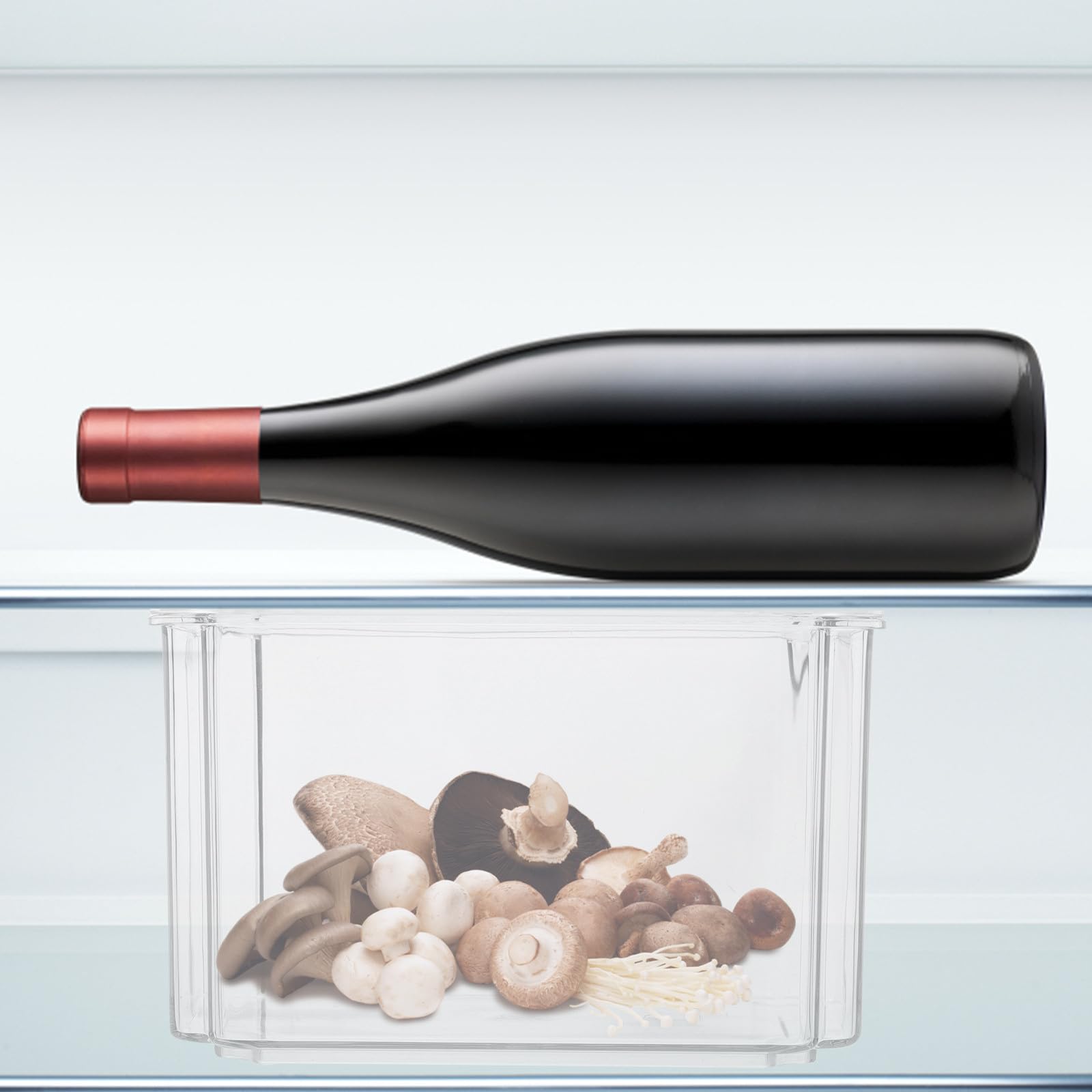 Generico Contenitori per Frigorifero 3 Pezzi in Pet Trasparente, Organizer per Cassetto Frutta e Verdura, Scatole per Conservazione Alimenti Freschi e Congelatore, Organizer Cucina per