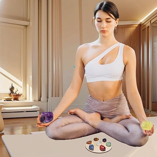 Miniatura 4 de Cristales y piedras curativas, juego de 34 cristales curativos para meditación, yoga, piedras curativas y cristales, 14 cristales naturales caídos y