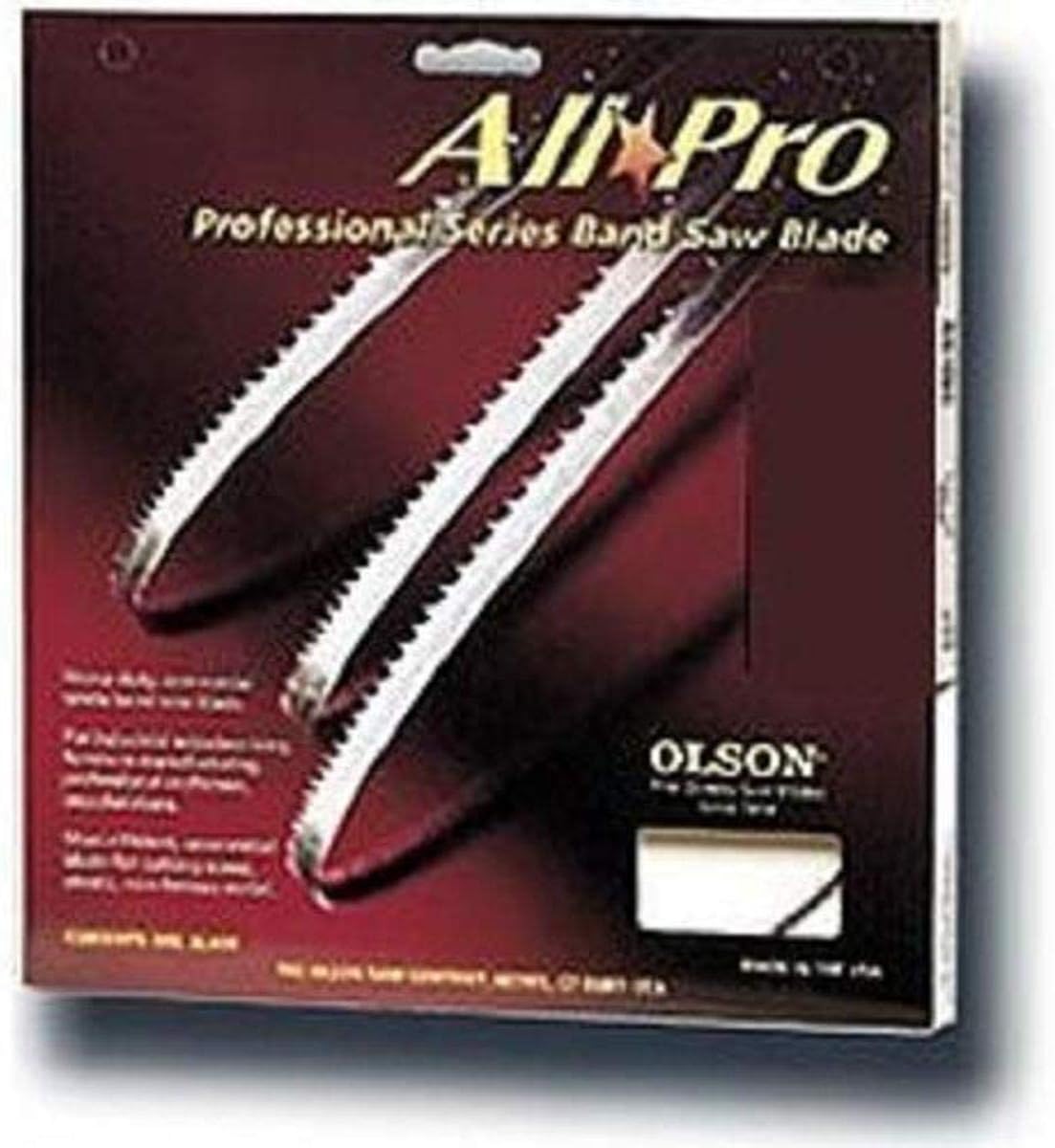 OLSON SAW APG72689 AllPro PGT Band 3-TPI Hook Saw Blade, 1/2 by .025 by 89-1/2-Inch
