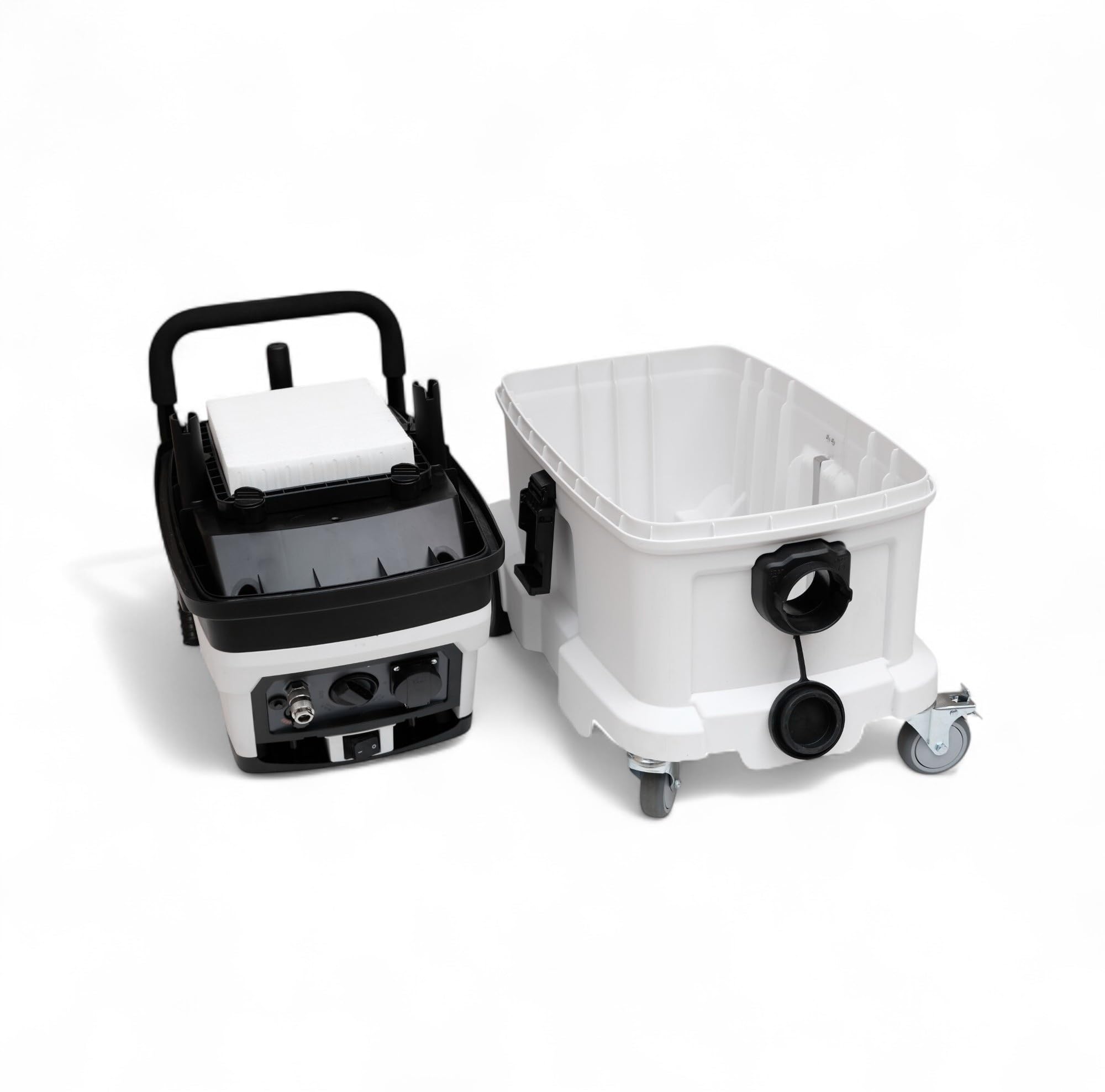 Aspirador industrial 1600 W | Depósito 40 l, 230 V | Con mando a distancia, arranque, y conexión de aire comprimido