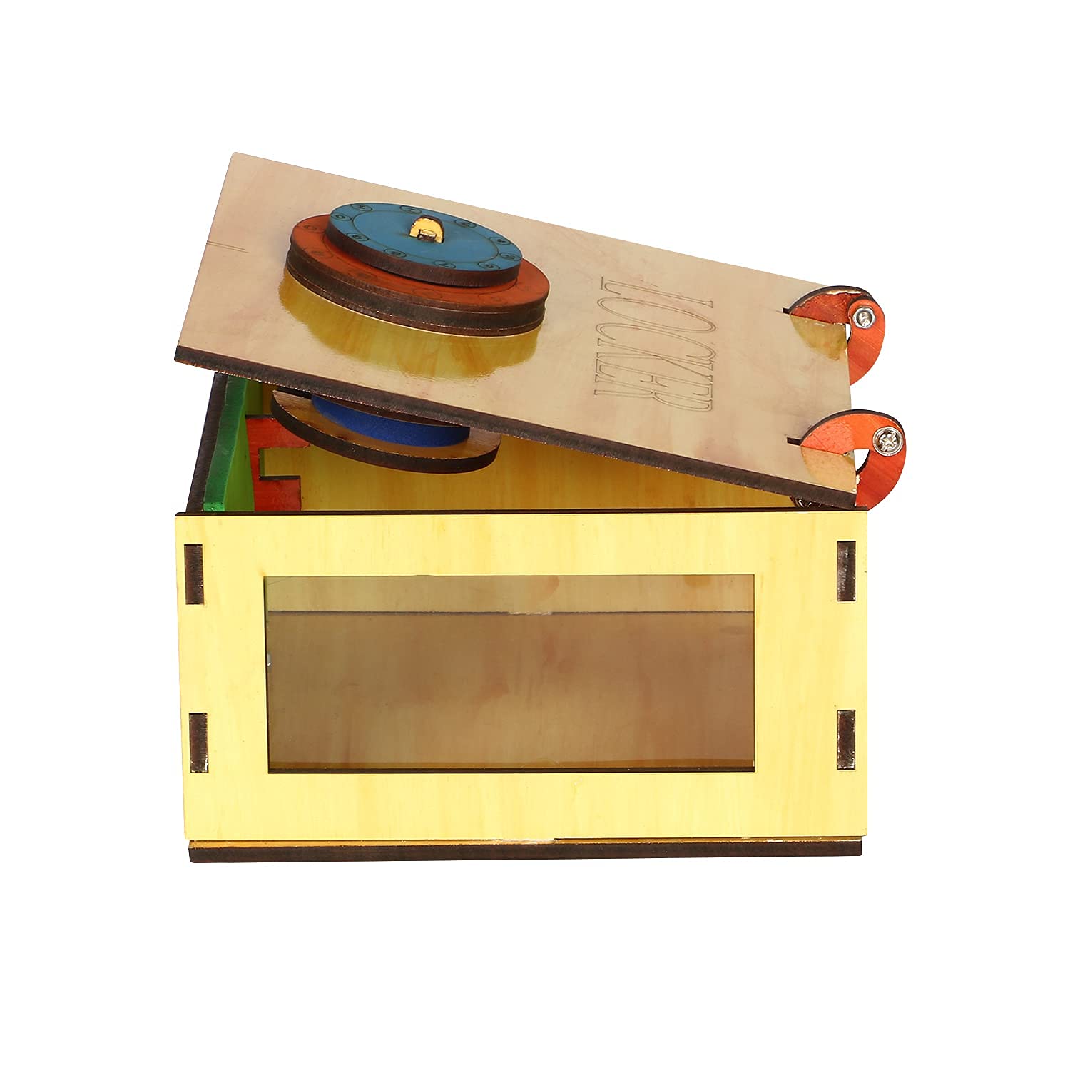 TECHNYBIRDS Toy Locker Wooden DIY Lock Mechanism