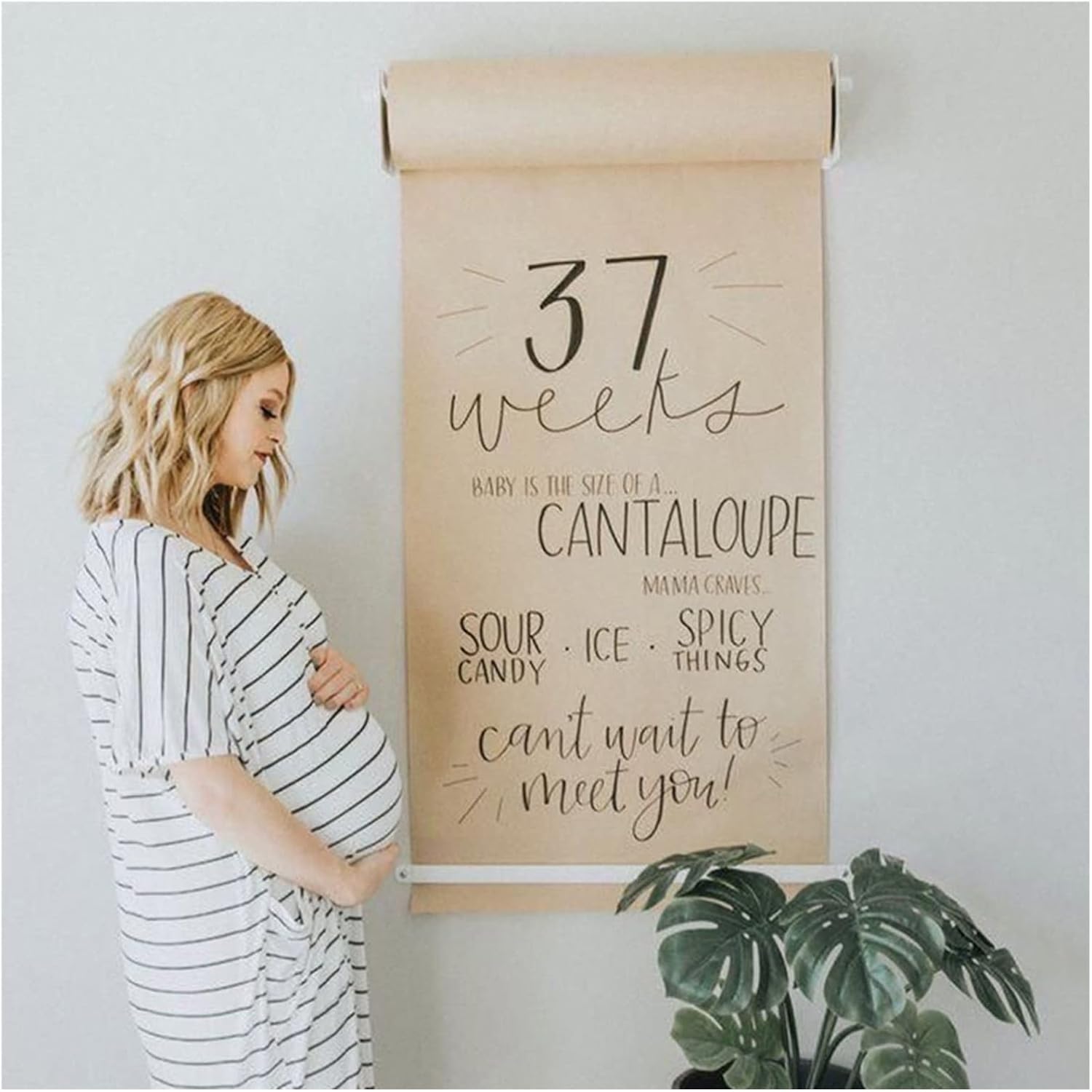 SRNSAEB House Kitchen Decor Kraft Paper Roll Display Stand, Wall Mount Note Paper