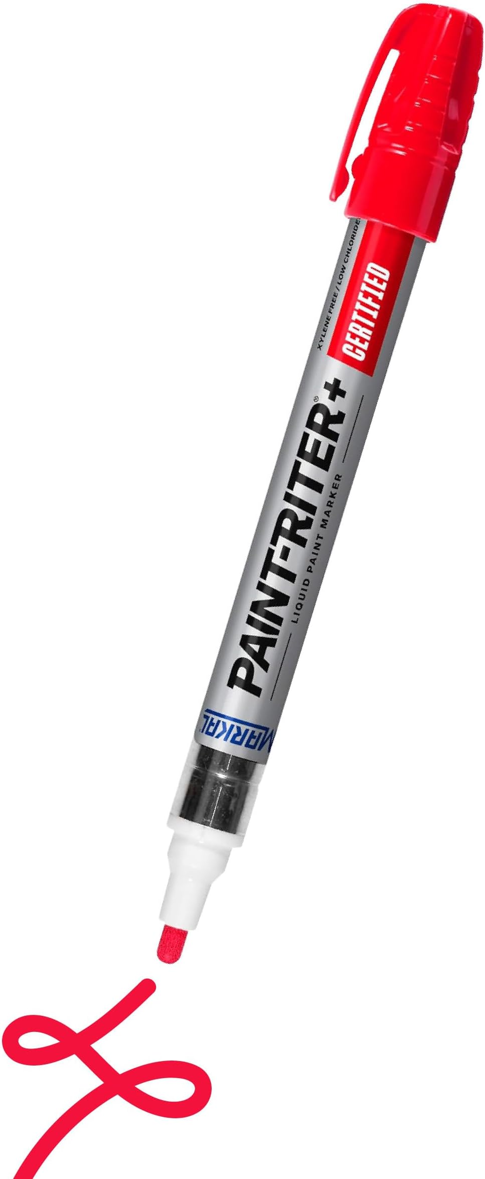 96882 Paint-Riter+ Certified Liquid Paint Marker, Versatile Surface Compatibility, Bold Mark Size 1.8", Red