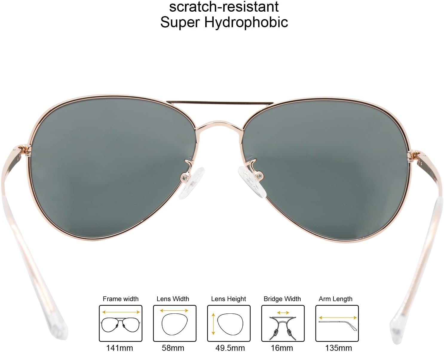 INFI Glass Lens Polarized Sunglasses Aviator Women Men Fishing Driving Beach Glasses Mirrored Coating Scratch Resistant