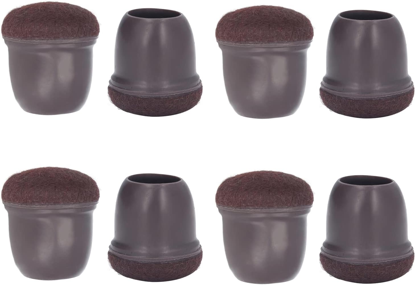 Key Features: 8-piece Set of Elastic TPE Leg Protectors with Premium Woven Felt Pads Bonded Using Industrial Strength Adhesive, Designed for 360-degree Floor Protection and Noise c (M)