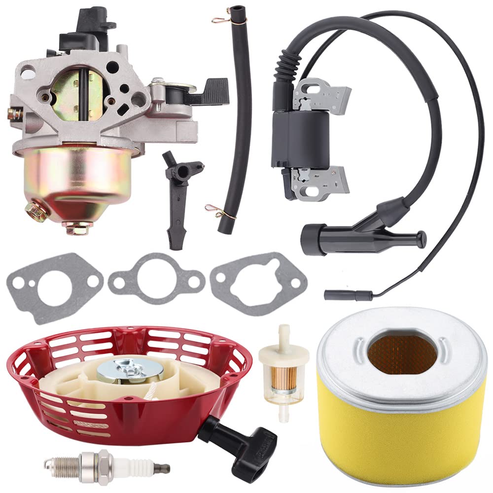 Kuupo GX240 GX270 Carburetor + Air Filter + Recoil Starter + Ignition Coil Spark Plug Kit for GX 240