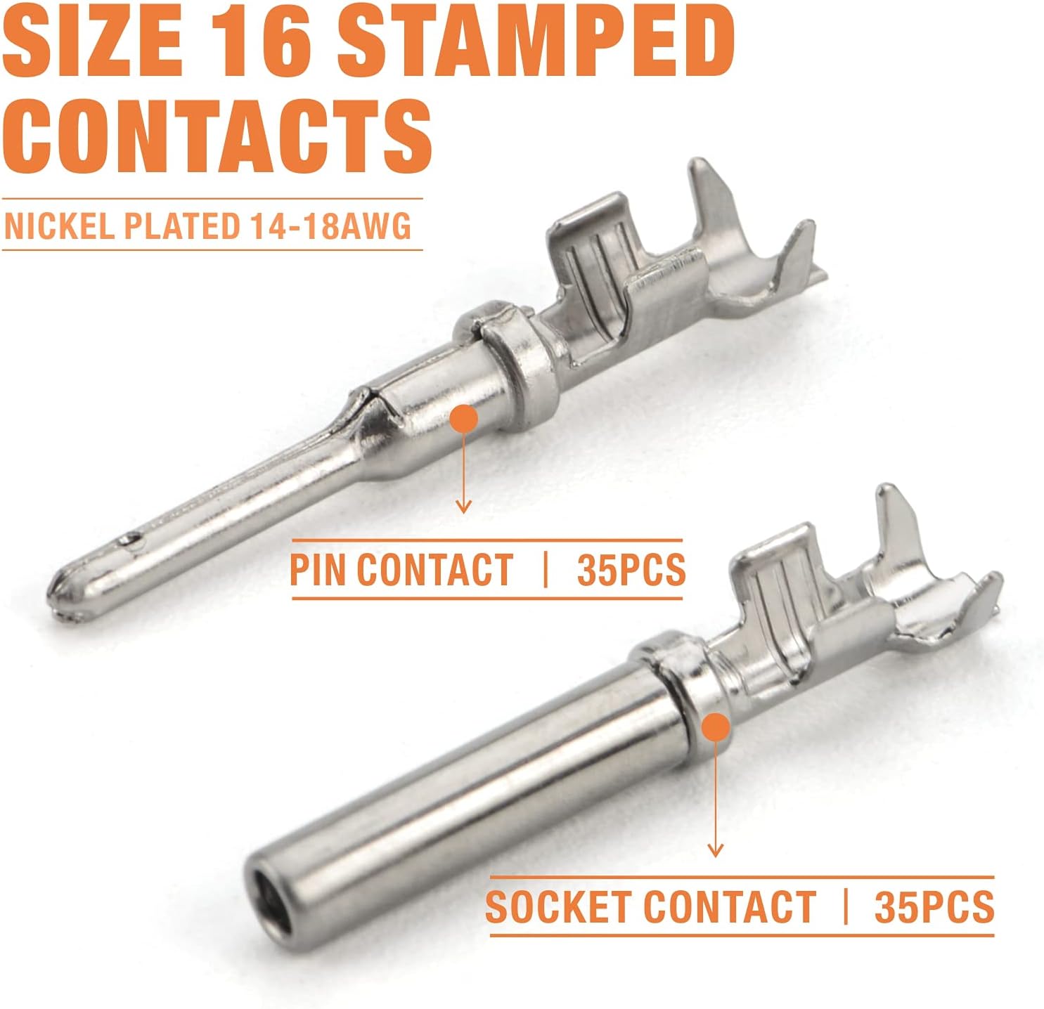 IWISS Deutsch DT Connector Kit in 2,3,4,6,8 and 12 Pin Configurations, Size 16 Stamped Contacts, Sealed Automotive Electrical Connectors, 94 Pieces