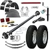 5200 lb TK Single Axle Trailer Parts Kit - 5.2K Capacity Light Duty Complete Original Series, 73 Hubface 58 Spring Center
