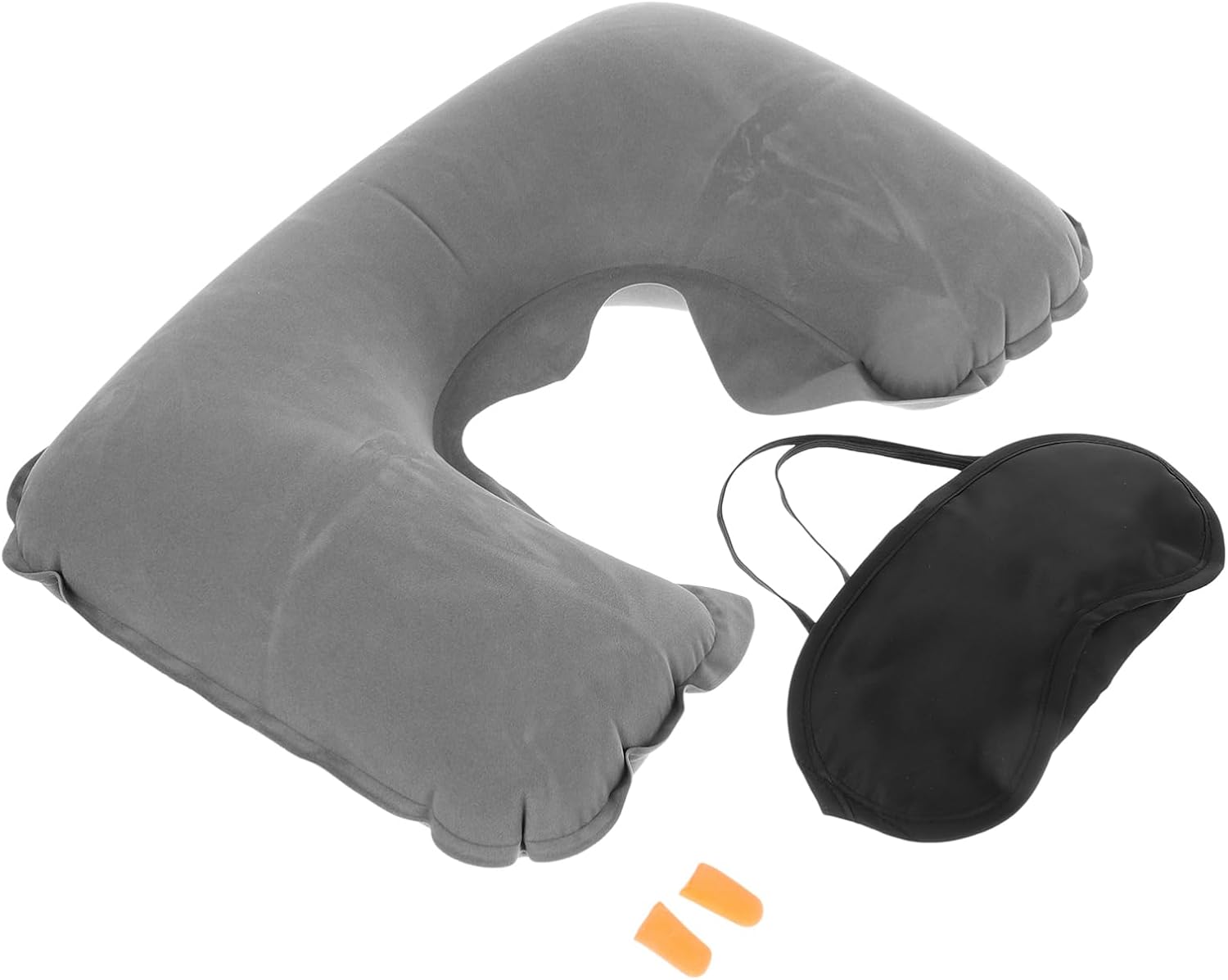1 Set Inflatable Travel Pillow Compact Shaped Neck Pillow Light Blocking Eye Mask for Airplane Train Car Journeys Stylish Portable Travel Essentials 1 Set Inflatable Travel Pillow Compact Shaped Neck Pillow Light Blocking Eye Mask for Airplane Train Car Journeys Stylish Portable Travel Essentials