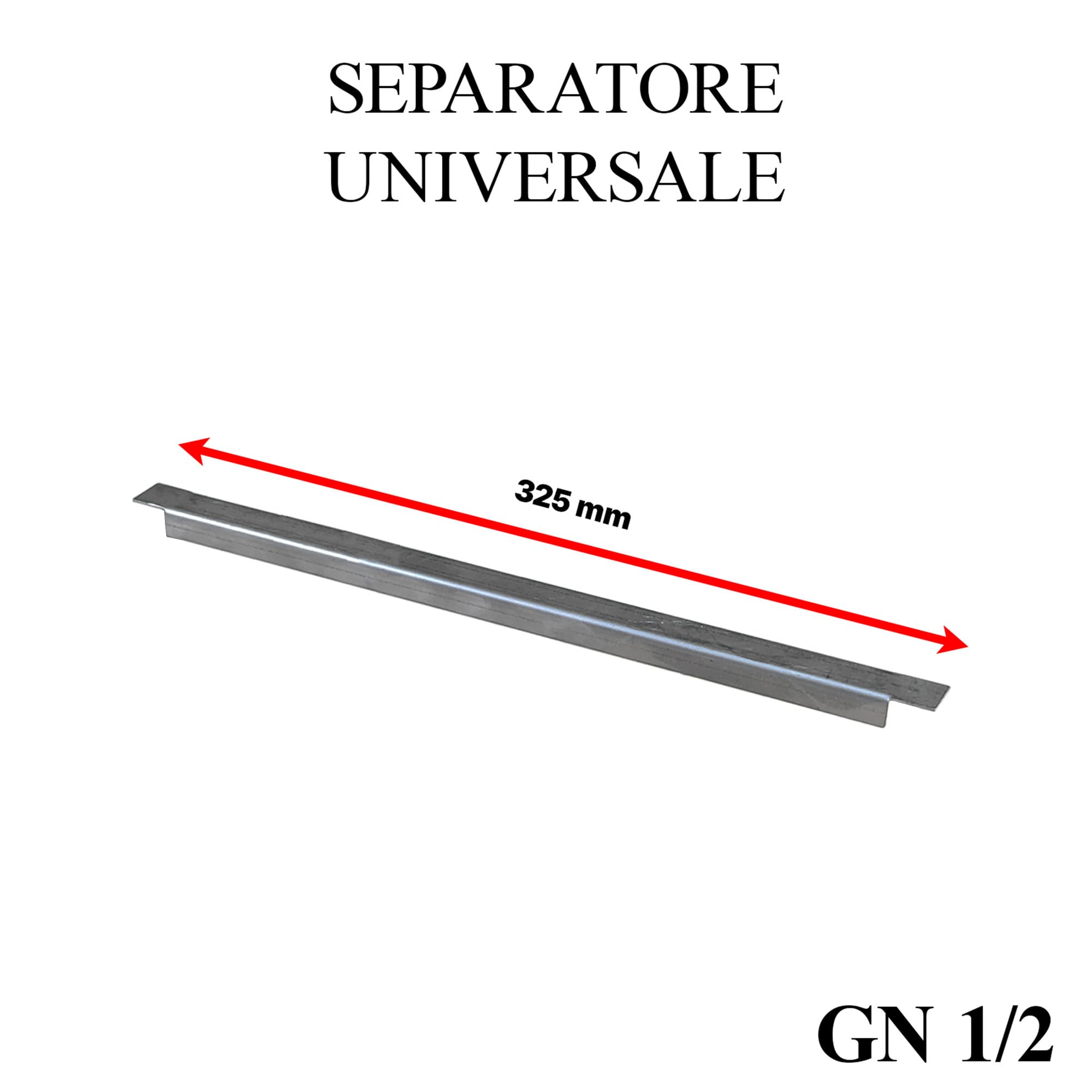 Comas Divisor universal para contenedores Gastronorm, acero inoxidable – Compatible con todos los contenedores Gastronorm – Marco divisor, separador adaptador travesaño (325 mm)
