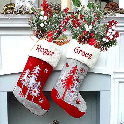 QJUZO-Christmas-Pine-Cone-Picks-Decorations-18-Pack-Artificial-Christmas-Picks-and-Sprays-Red-Berry-Stem-Branches-with-Holly-Leaves-for-Xmas-Tree-Christmas-Wreath-Winter-Holiday-Wedding-Dcor
