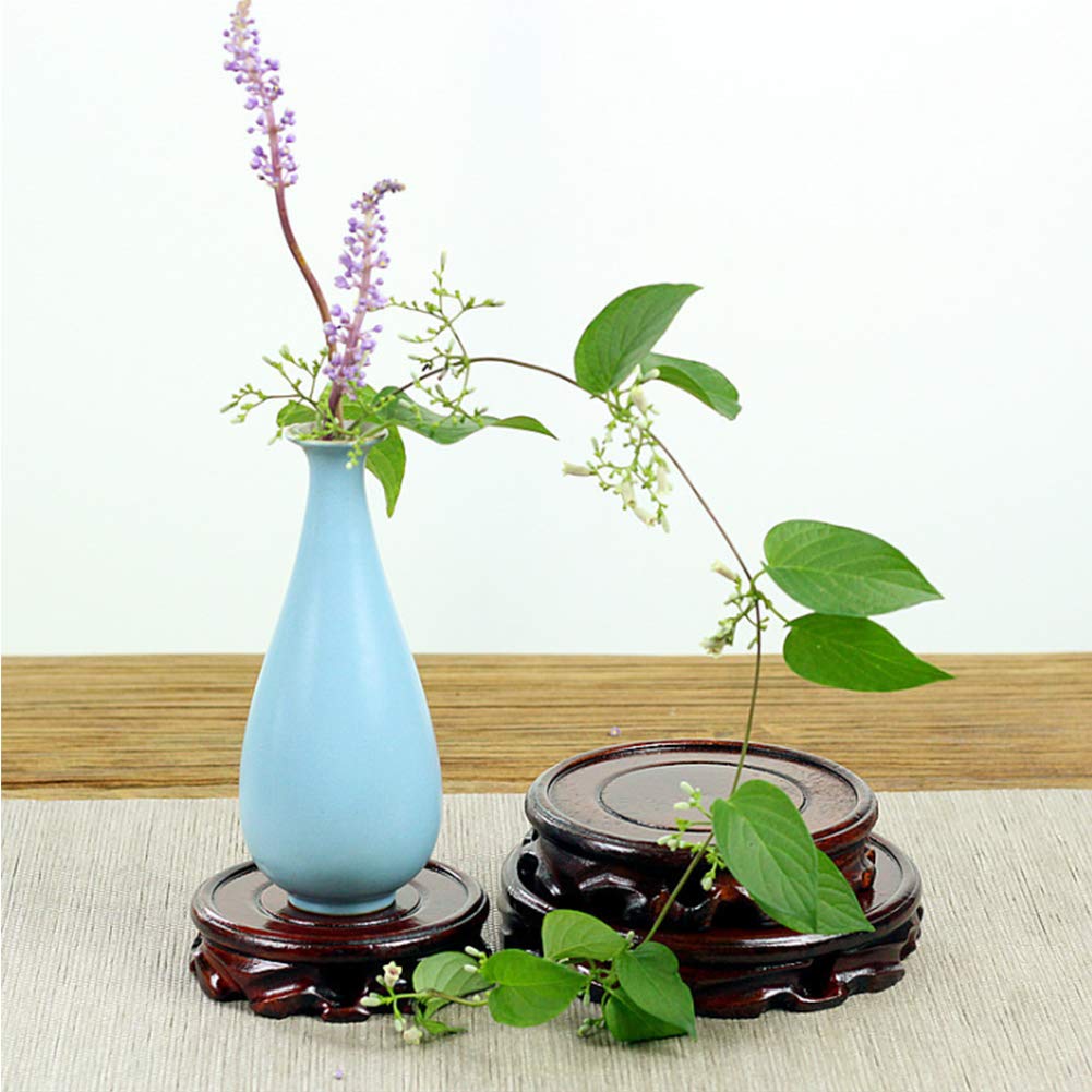 蒼釉蝶文花入 WANDIC Kit de sapo de flor, vaso de flores cônico Ikebana com 6 cm