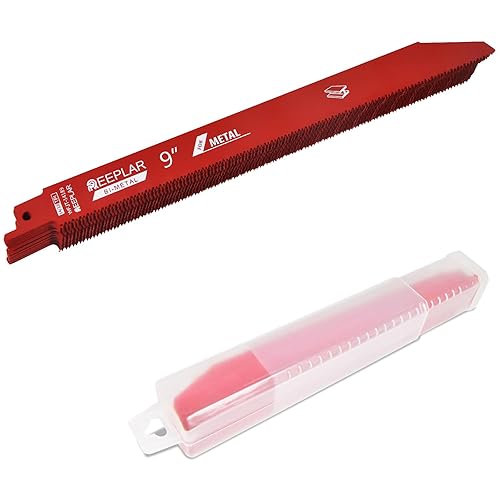 Paquete de 25 hojas de sierra recíproca bimetálicas de desmontaje automático de 9 pulgadas 1418 TPI para metales medianos 116-516, hoja Sawzall de 9