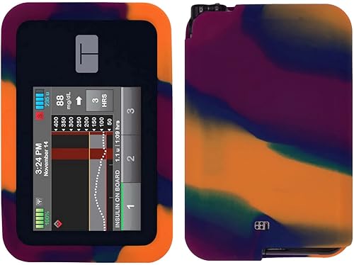 Funda de silicona premium para el cuidado de la diabetes en tándem Bomba de insulina T Slim X2 Pump (mezcla de coloresmorado naranja)
