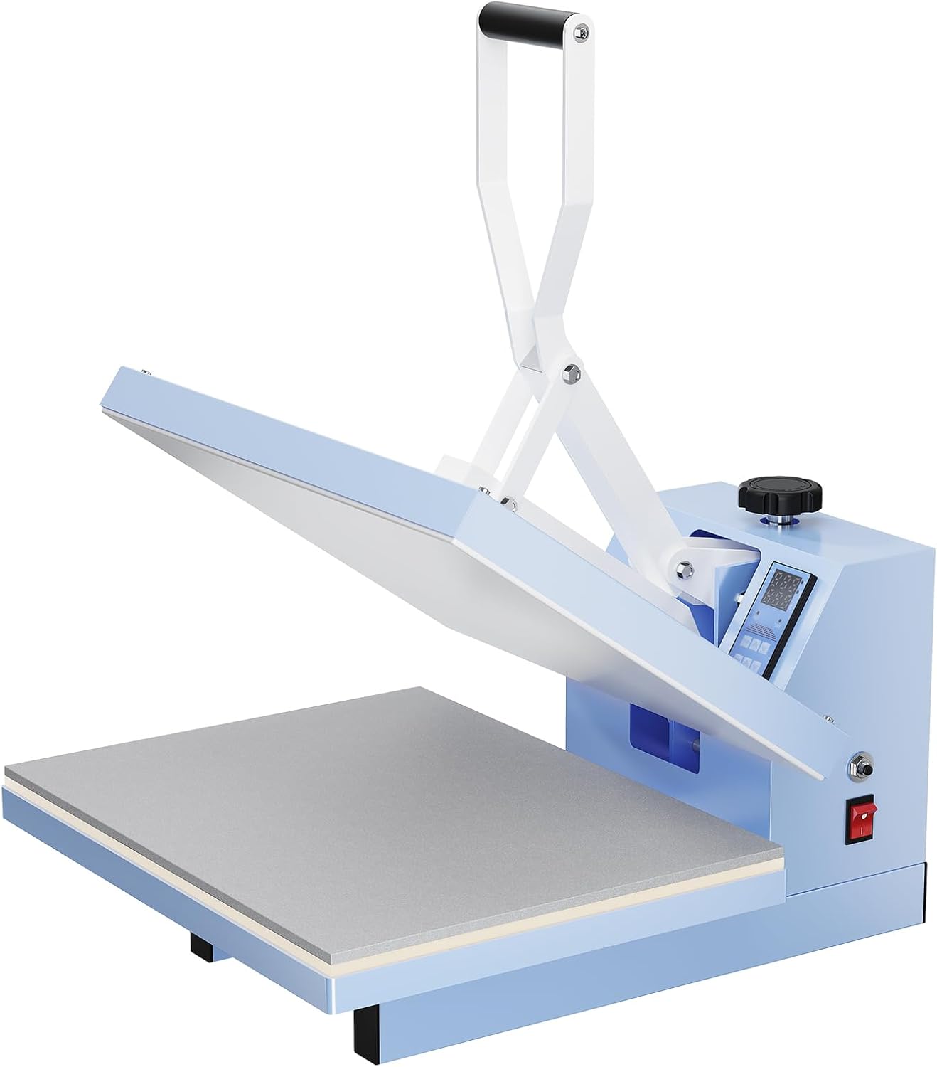 Heat Press 16x20in, Heat Press Machine, Even Heating Technology, Large Operating Panel, Industrial Digital Heat Transfer Machine Sublimation for T-Shirts, Clothes, Canvas Bags, Smog Blue