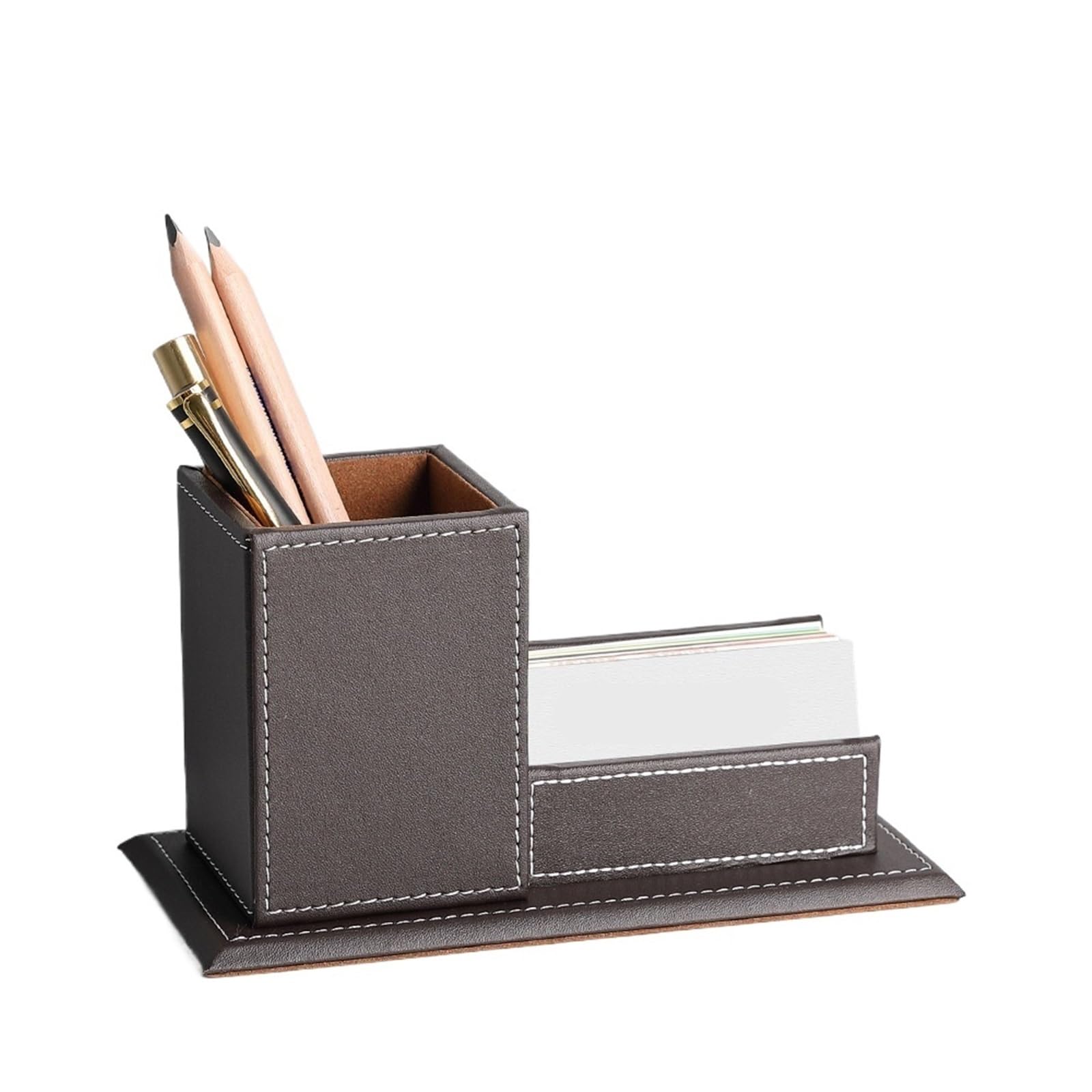 XUCZHAI Multifunctional Desktop Stationery Storage Box Cosmetics Entrance Key Change(STYLE C Brown)